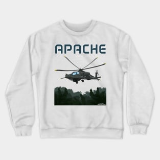 Apache Attack Helicopter Military Armed Forces Novelty Gift Crewneck Sweatshirt